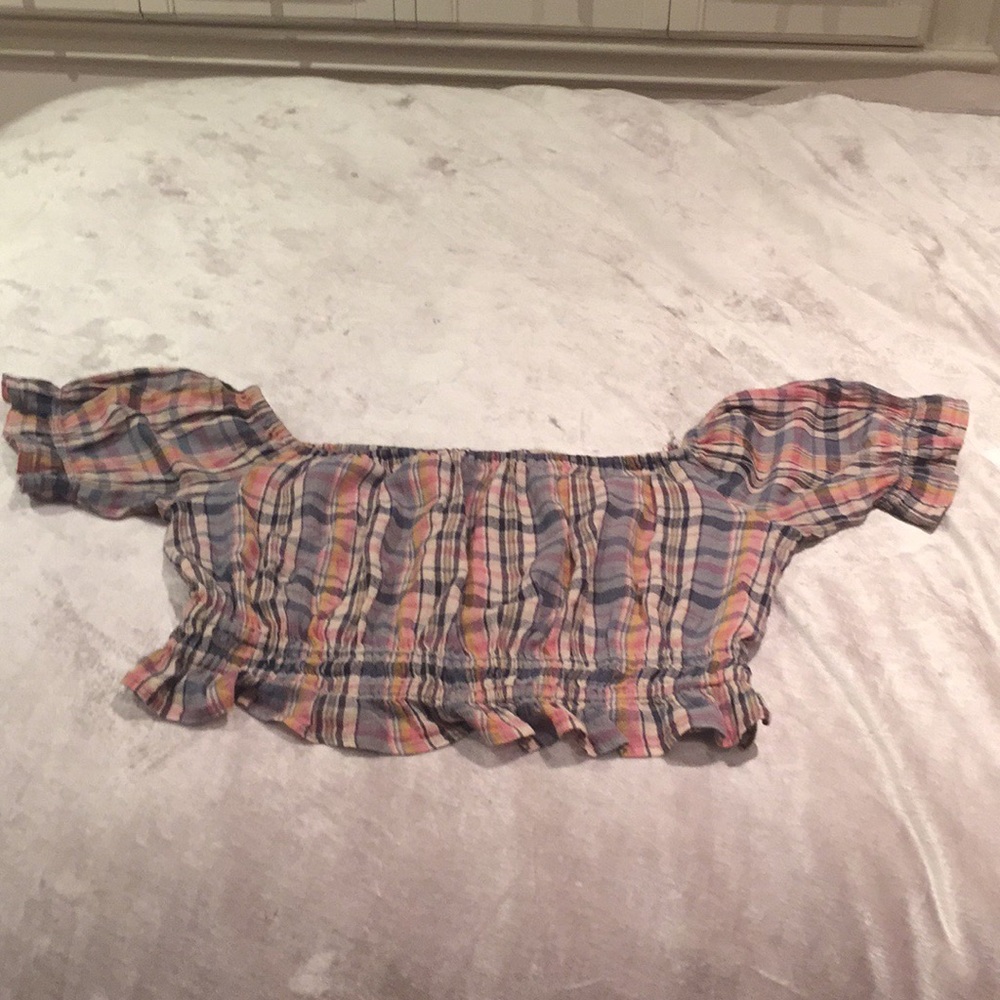 An American Eagle off the shoulder top